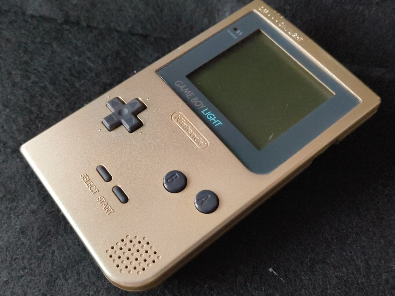 Used, Nintendo Gameboy Light Gold color console MGB-101w/Game, Working-gh0212-