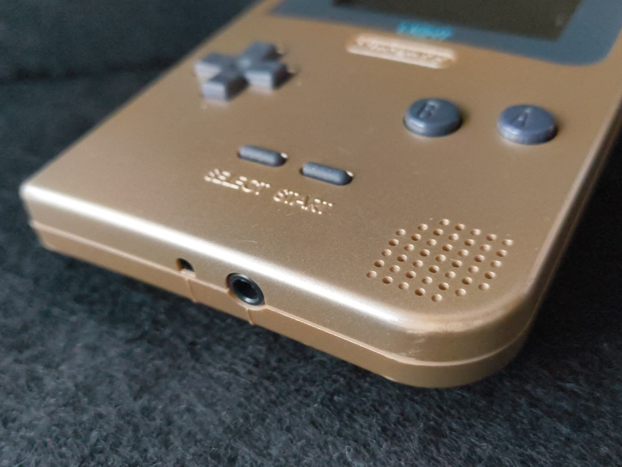 Used, Nintendo Gameboy Light Gold color console MGB-101w/Game, Working-gh0212- - Hakushin Retro Game shop