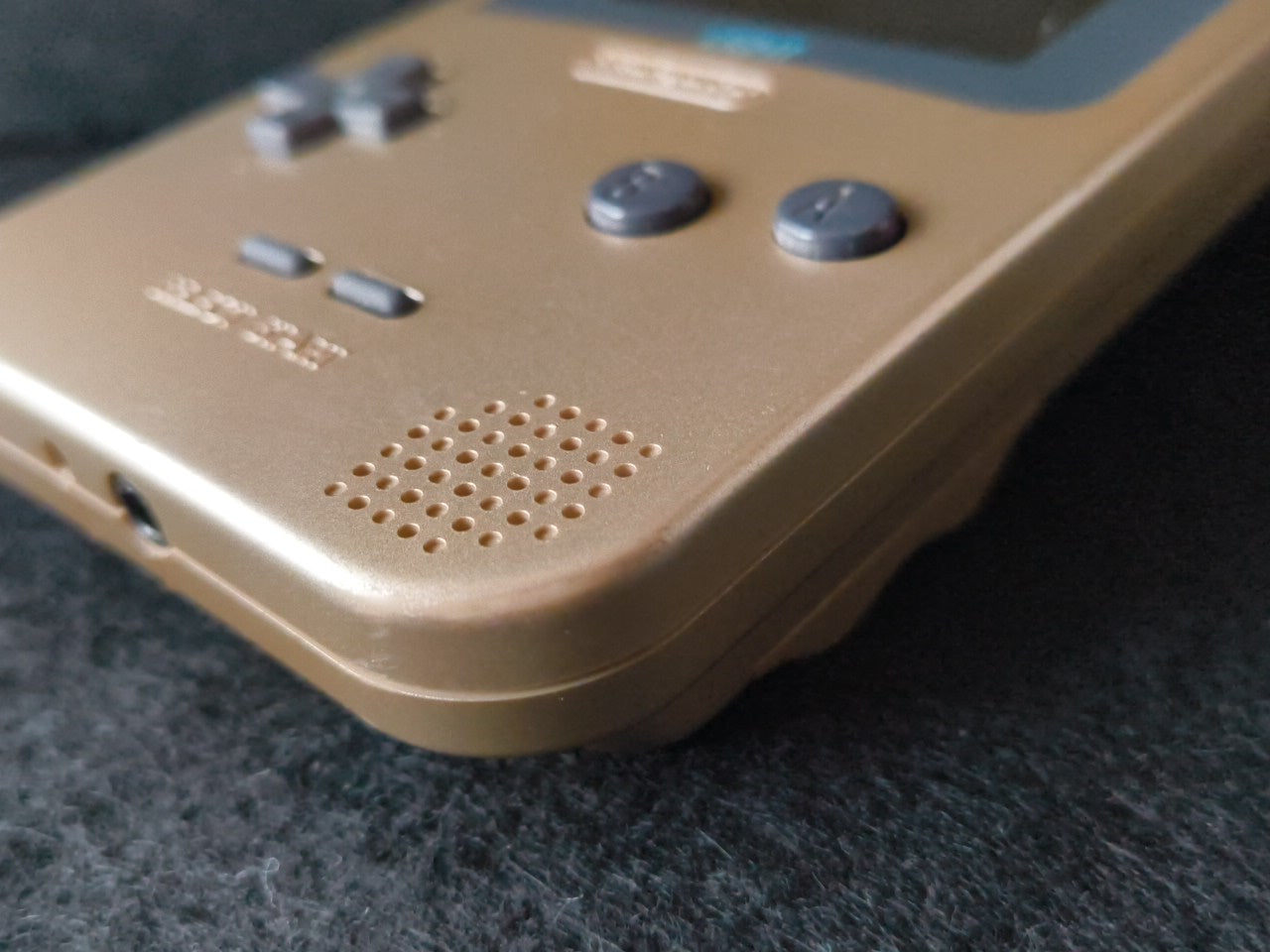 Used, Nintendo Gameboy Light Gold color console MGB-101w/Game, Working-gh0212-