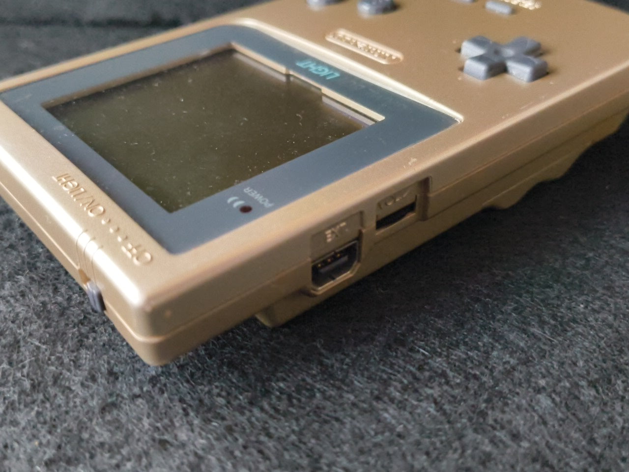 Used, Nintendo Gameboy Light Gold color console MGB-101w/Game, Working-gh0212- - Hakushin Retro Game shop