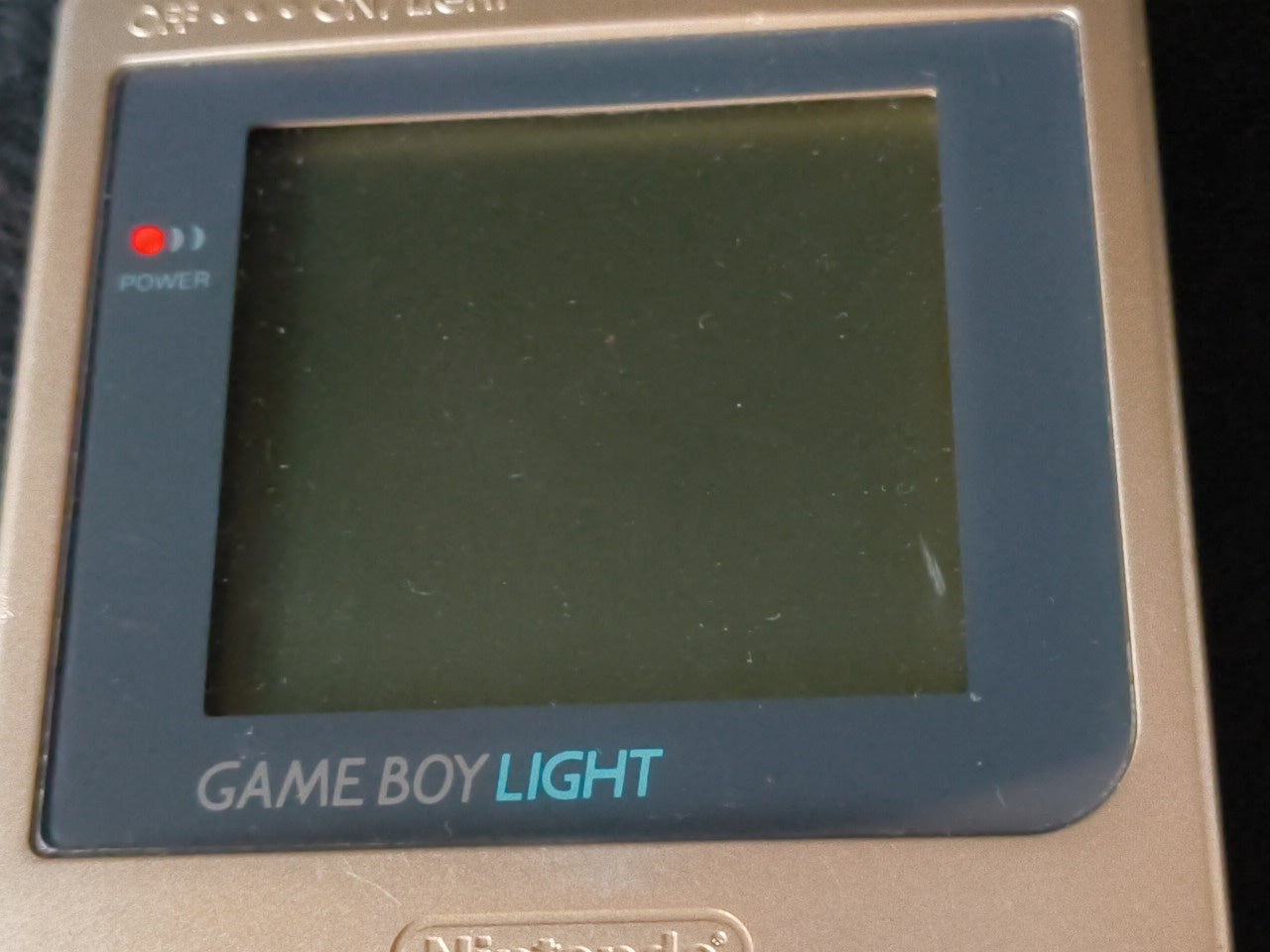 Used, Nintendo Gameboy Light Gold color console MGB-101w/Game, Working-gh0212-