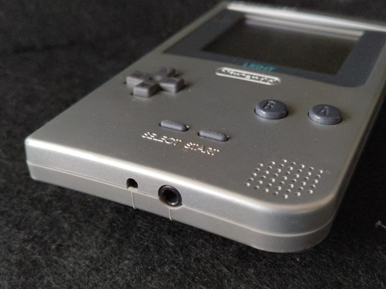 Defective Nintendo Game boy Light Silver color console MGB-101 w/Box set-h0212-