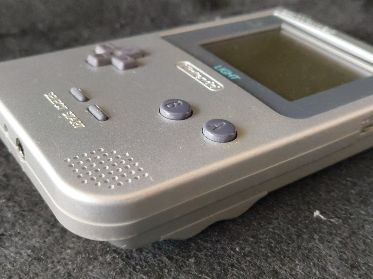 Defective Nintendo Game boy Light Silver color console MGB-101 w/Box set-h0212-