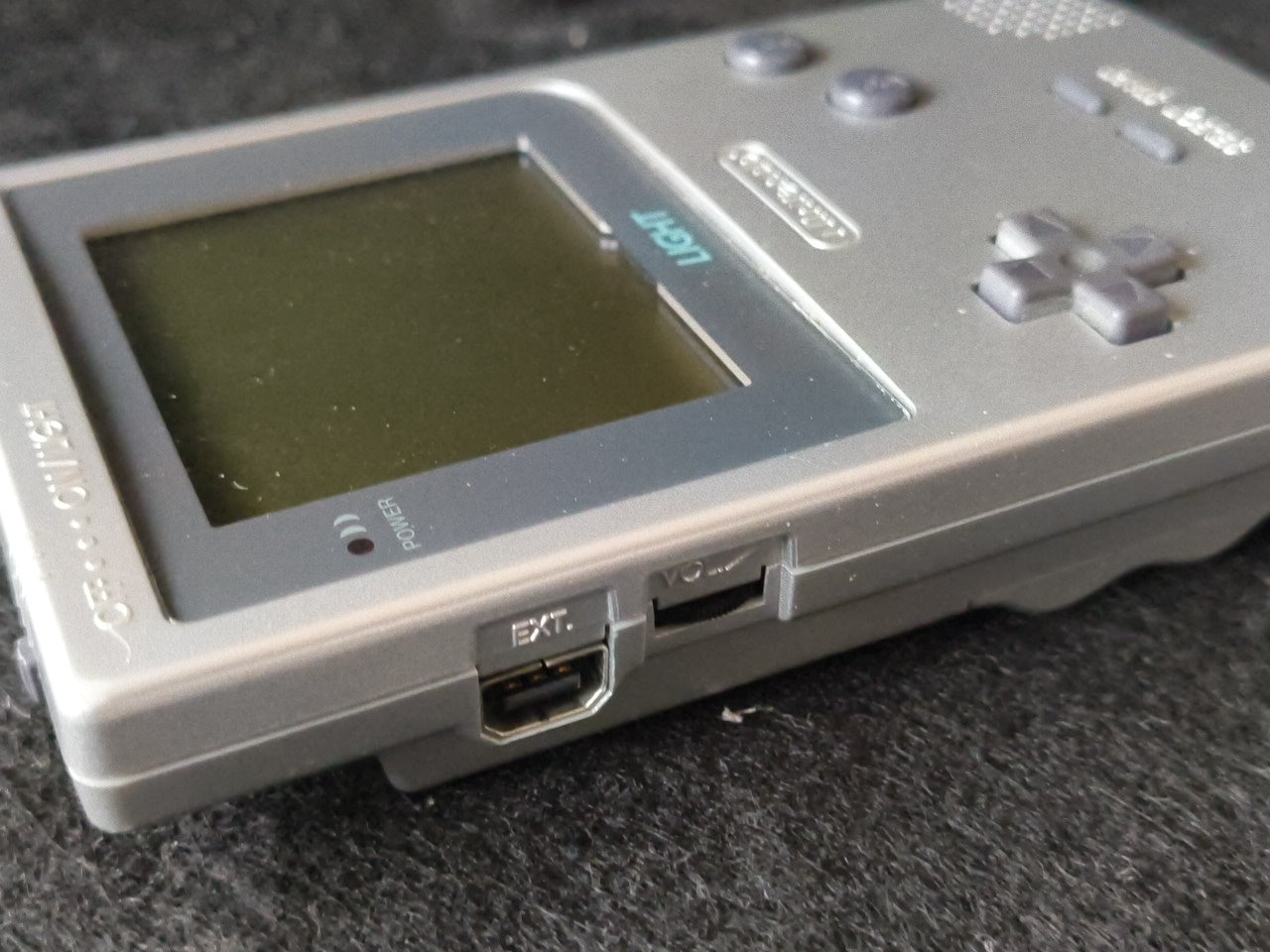 Defective Nintendo Game boy Light Silver color console MGB-101 w/Box set-h0212-