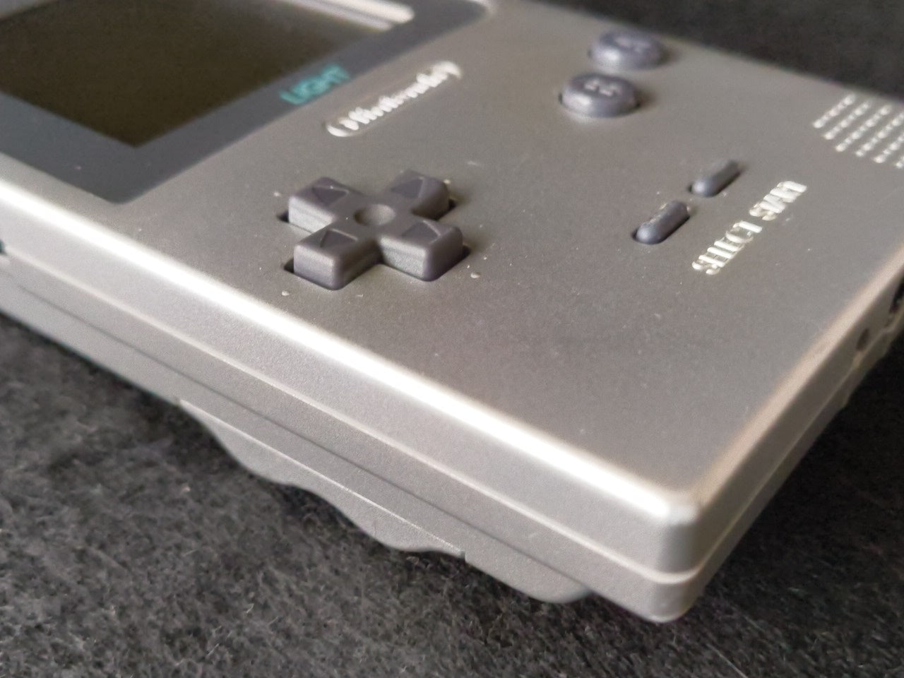 Defective Nintendo Game boy Light Silver color console MGB-101 w/Box set-h0212-