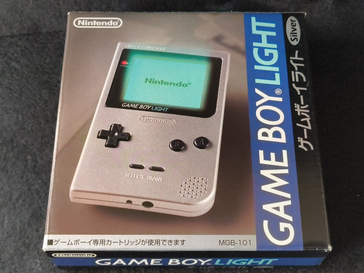 Defective Nintendo Game boy Light Silver color console MGB-101 w/Box set-h0212-