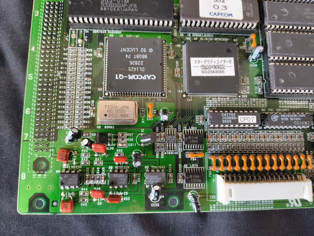 STAR GLADIATOR 2 CAPCOM ZN-2 system Arcade Cartridge B Board w/Inst cards-h0214-