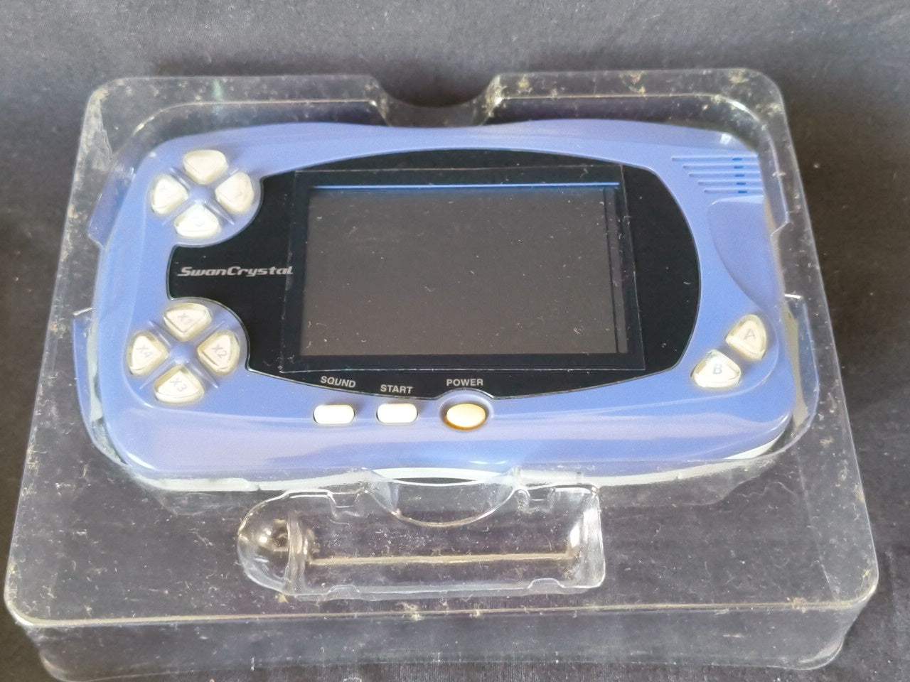 Wonder Swan Crystal Blue Violet BANDAI Console,Manual Boxed set, Working-h0214-