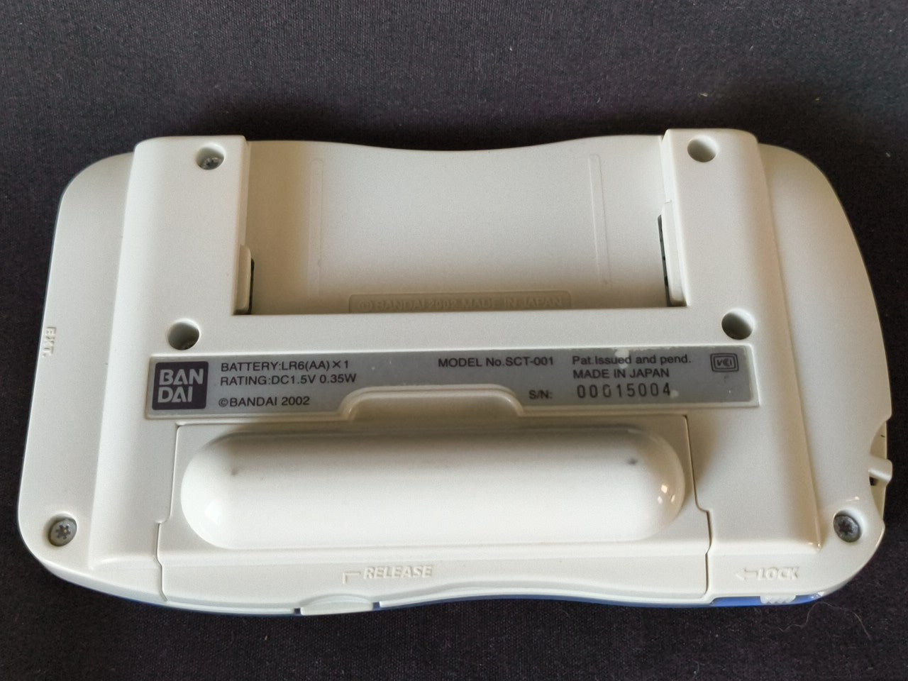 Wonder Swan Crystal Blue Violet BANDAI Console,Manual Boxed set, Working-h0214-