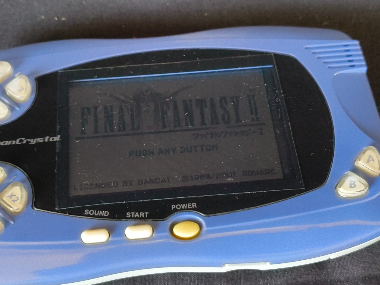 Wonder Swan Crystal Blue Violet BANDAI Console,Manual Boxed set, Working-h0214-