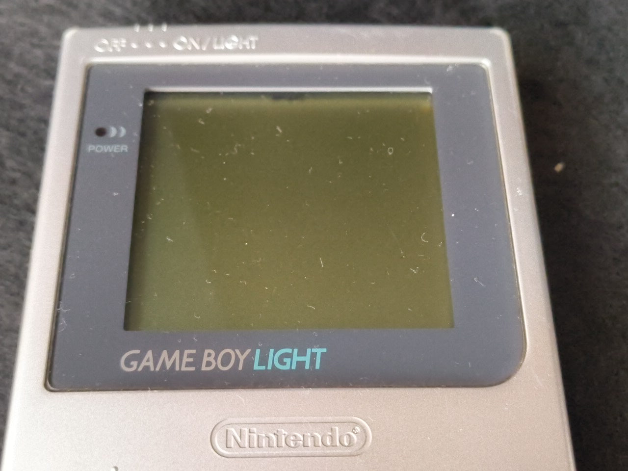 JUNK, Defective, Nintendo Gameboy Light silver color console HGB-101,-h0220-