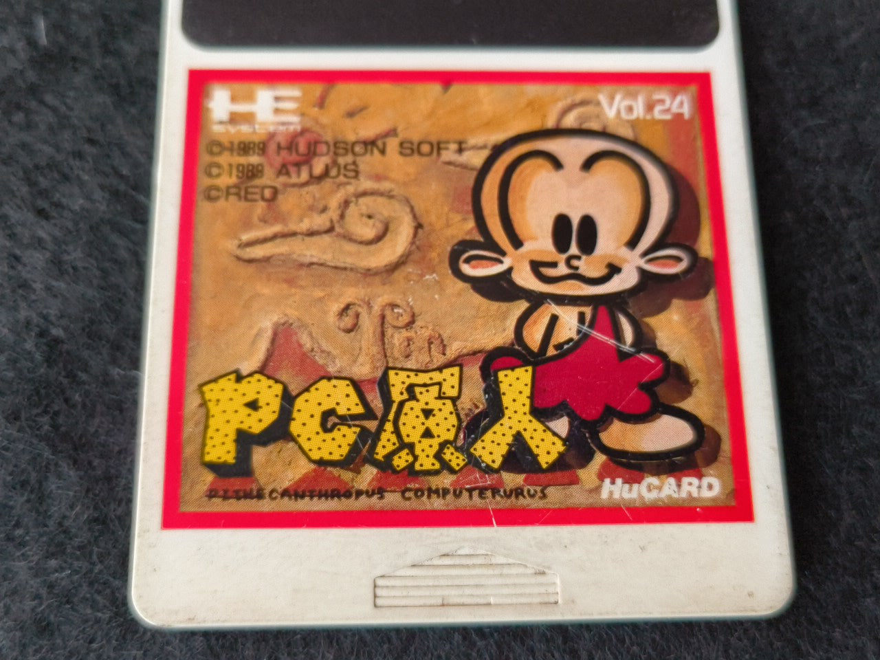 PC GENJIN NEC PC Engine TurboGrafx-16 PCE Hu-card Game, Working Japan-h0220-