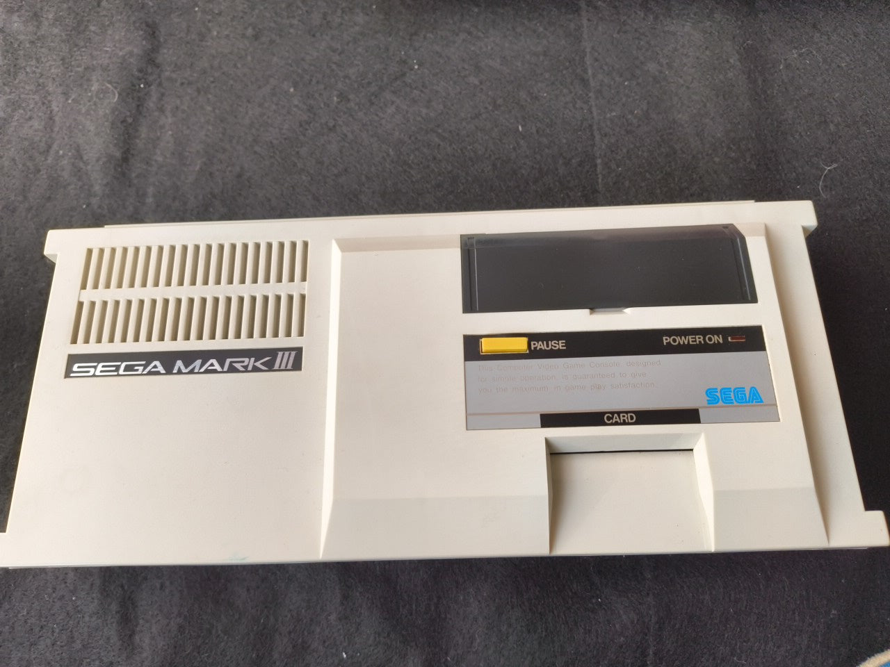 Defective, SEGA MARK 3 III CONSOLE (Sega Master System) ,w/Pad and Box-h0220-