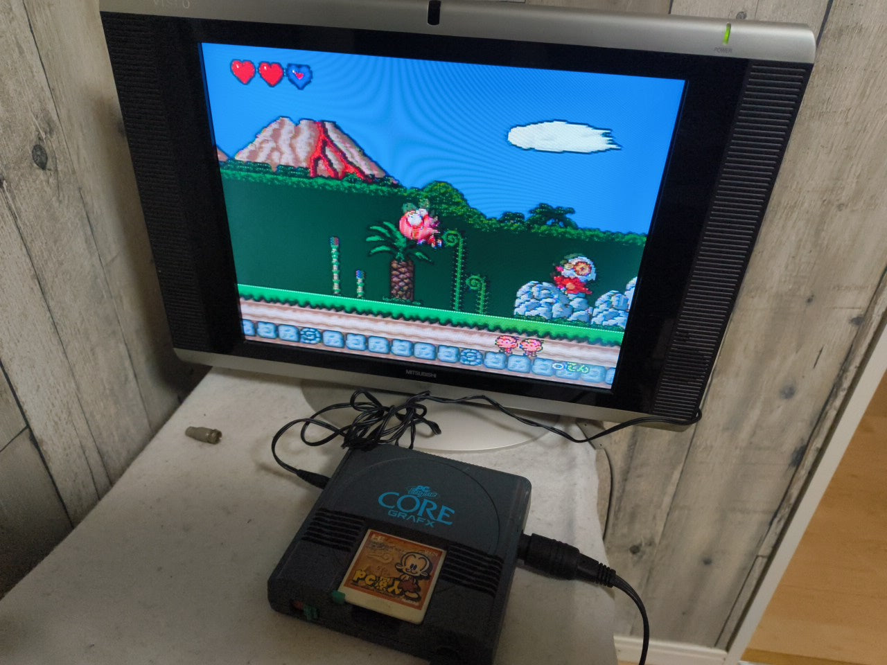 PC GENJIN NEC PC Engine TurboGrafx-16 PCE Hu-card Game, Working Japan-h0220-