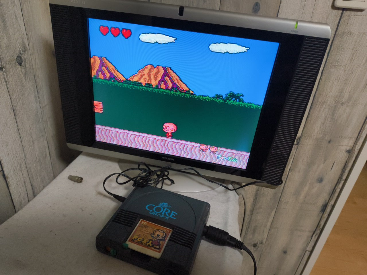 PC GENJIN NEC PC Engine TurboGrafx-16 PCE Hu-card Game, Working Japan-h0220-