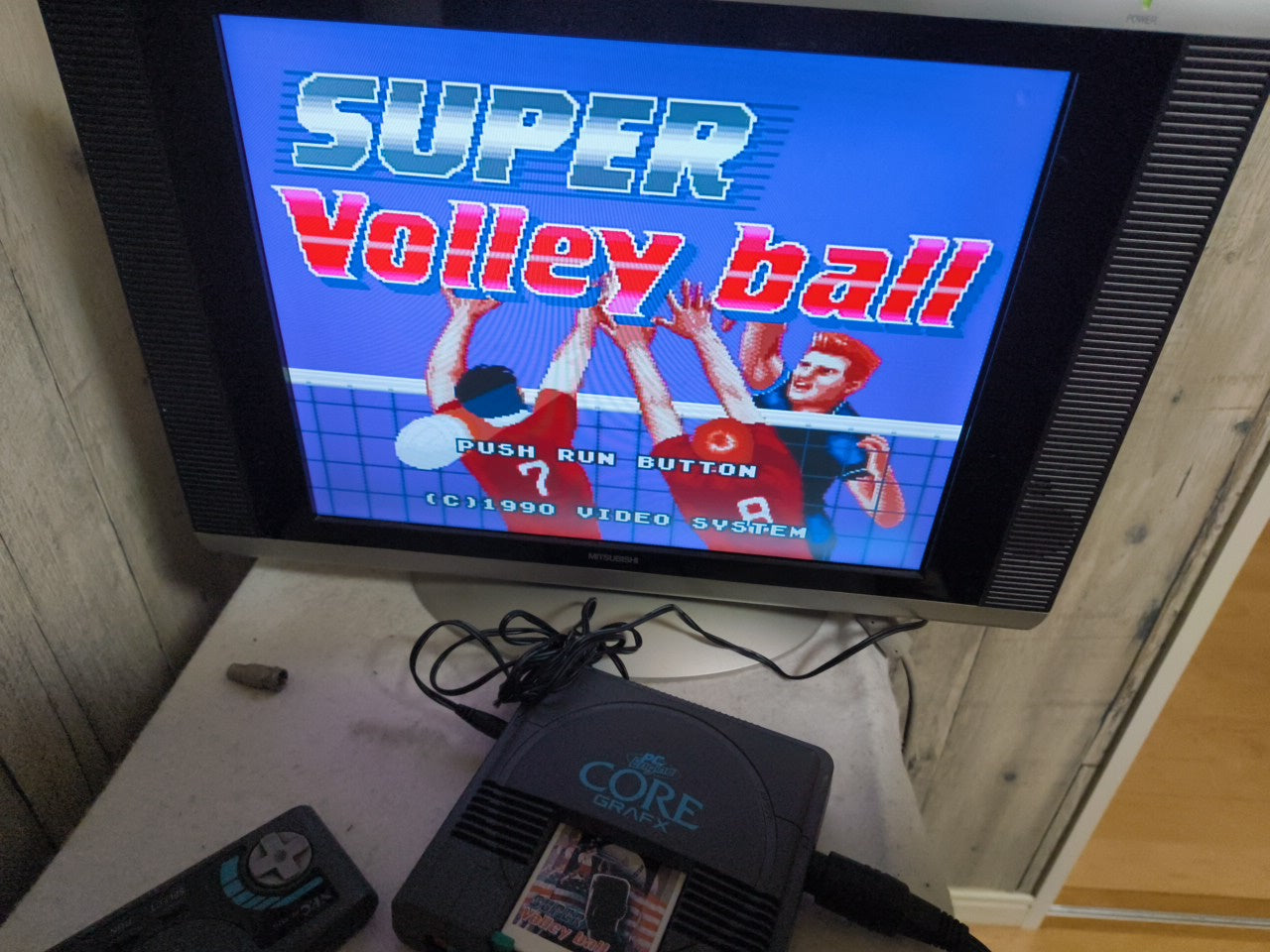 NEC PC Engine Coregrafx Console PI-TG3 TurboGrafx16, w/Manual, Game, Box-h0220-