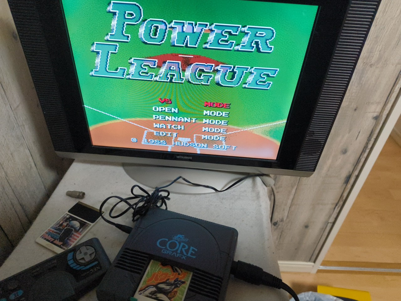 NEC PC Engine Coregrafx Console PI-TG3 TurboGrafx16, w/Manual, Game, Box-h0220-