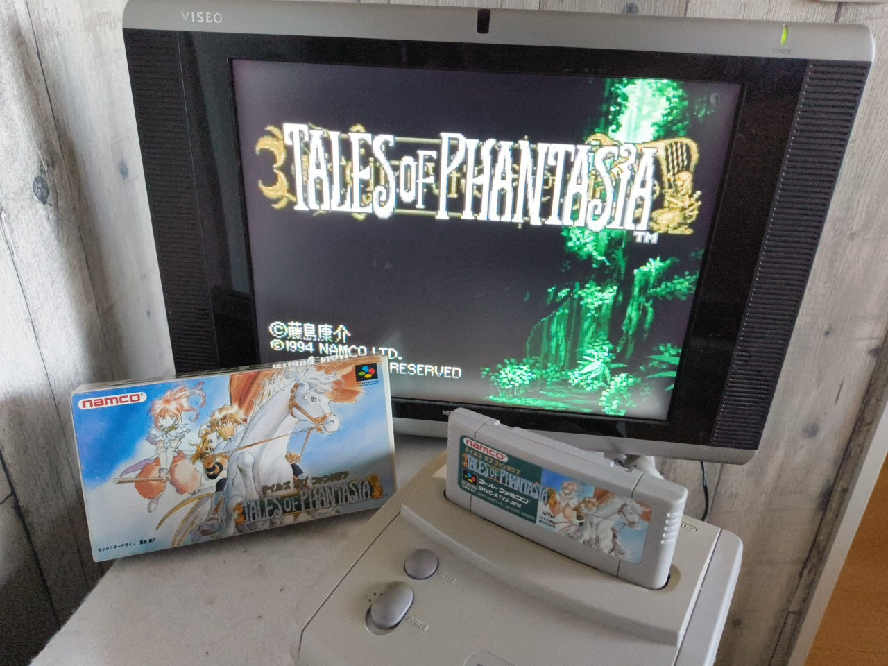 Tales of Phantasia Nintendo Super Famicom Game Cart w/Manual, Box Japan-h0220-