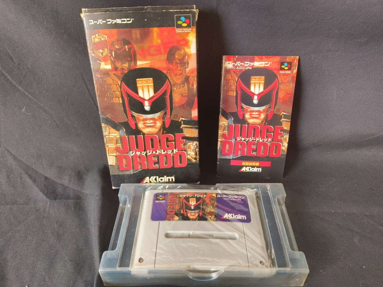 JUDGE DREDD Super Famicom SFC, w/Manual, Box, Working Japan-h0221-