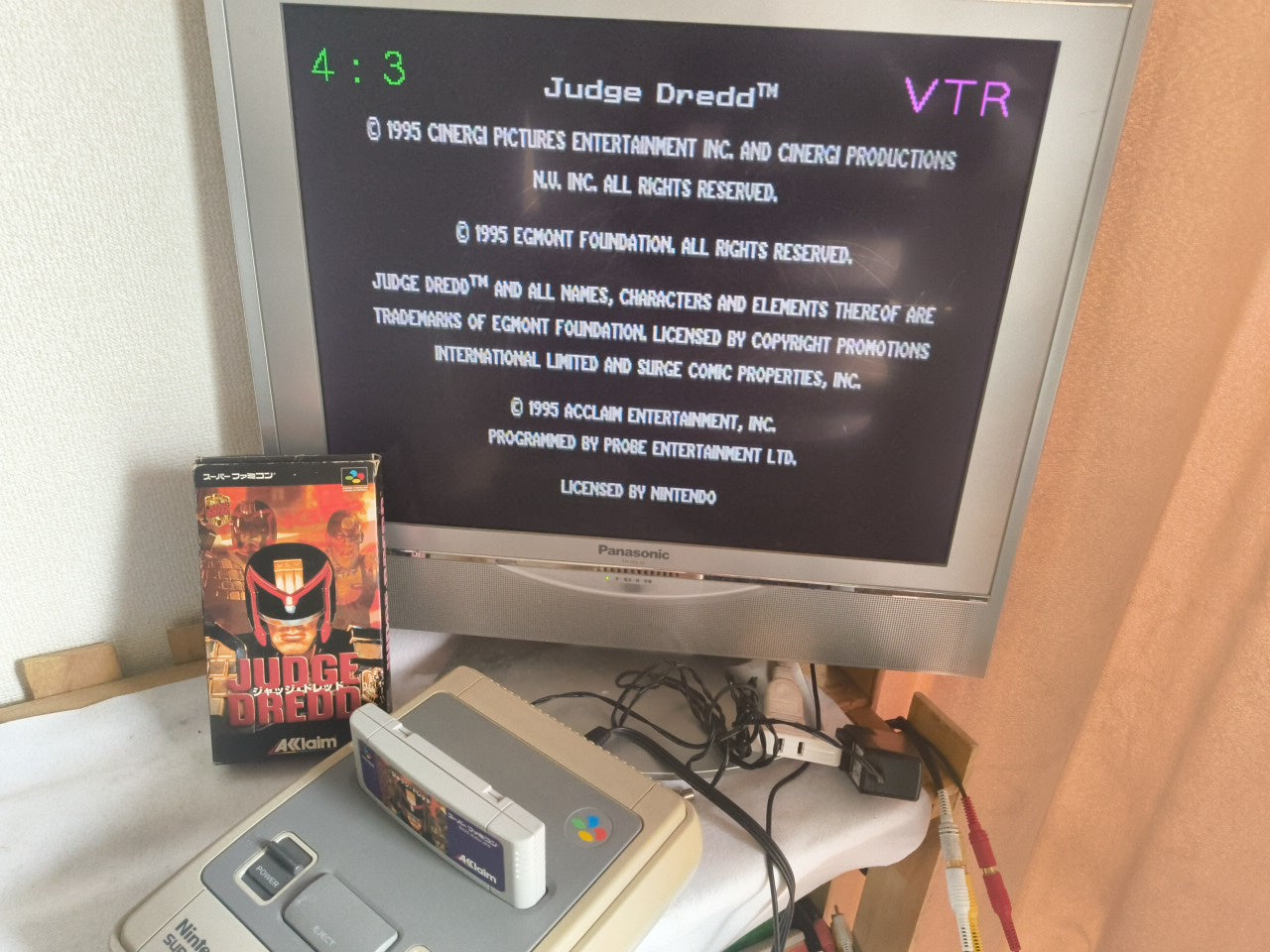 JUDGE DREDD Super Famicom SFC, w/Manual, Box, Working Japan-h0221-