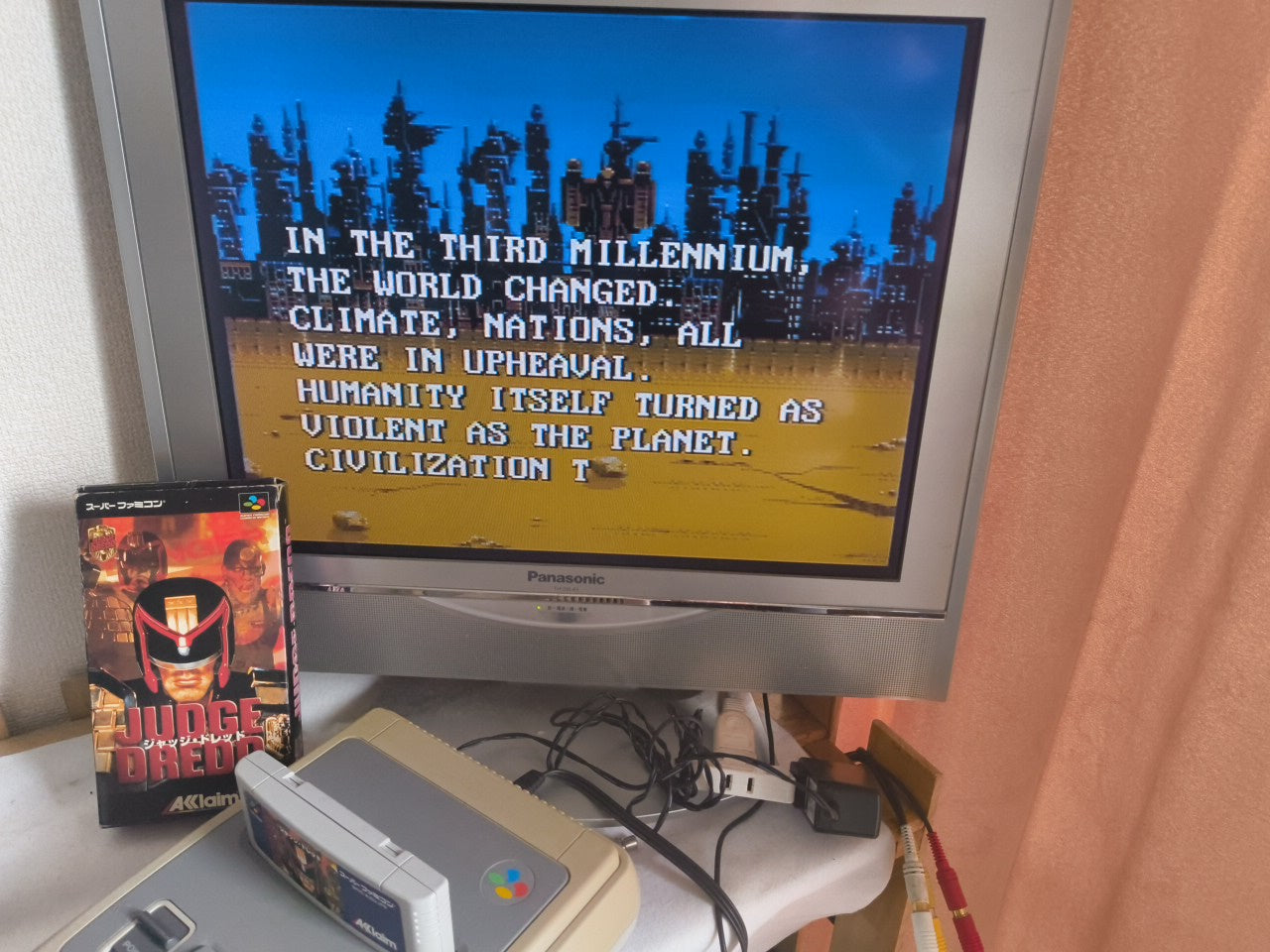 JUDGE DREDD Super Famicom SFC, w/Manual, Box, Working Japan-h0221-