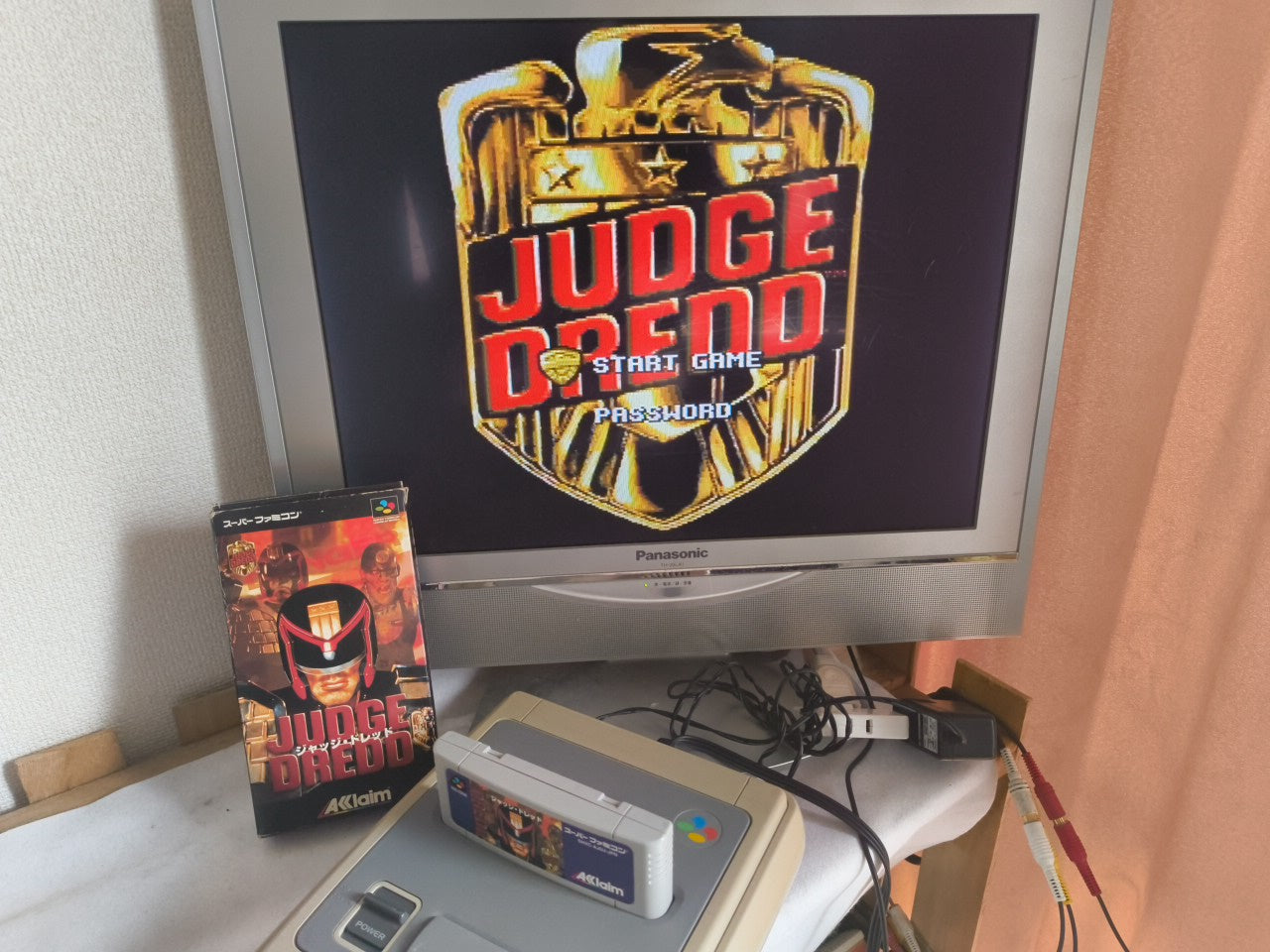 JUDGE DREDD Super Famicom SFC, w/Manual, Box, Working Japan-h0221-