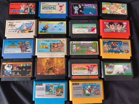 Wholesale lots of 18 Nintendo Famicom FC NES Game Cartridges set-h0228-