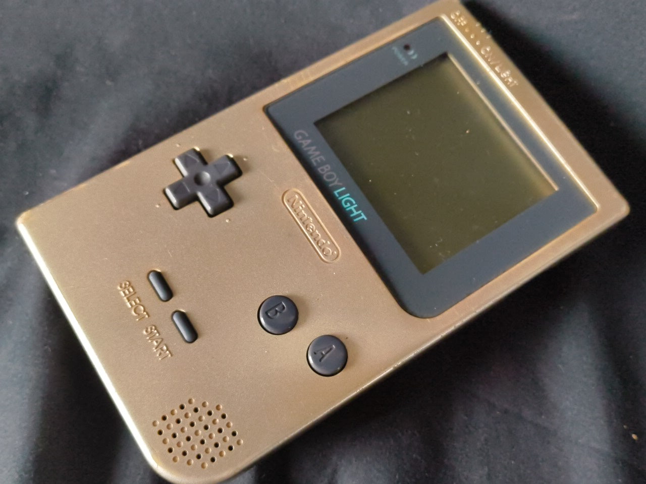 Used, Nintendo Gameboy Light Gold color console MGB-101 w/Game, Working-h0228-