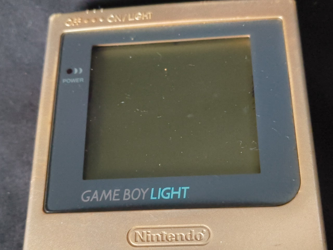Used, Nintendo Gameboy Light Gold color console MGB-101 w/Game, Working-h0228-