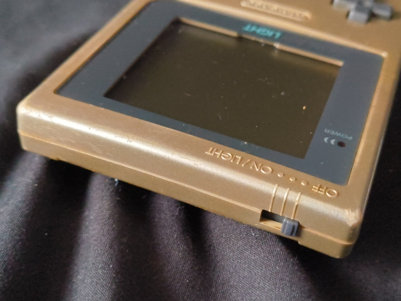 Used, Nintendo Gameboy Light Gold color console MGB-101 w/Game, Working-h0228-