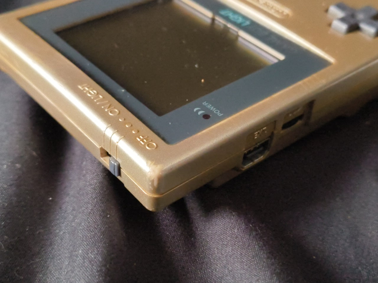 Used, Nintendo Gameboy Light Gold color console MGB-101 w/Game, Working-h0228-