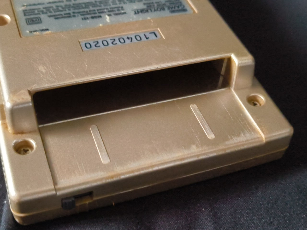 Used, Nintendo Gameboy Light Gold color console MGB-101 w/Game, Working-h0228-