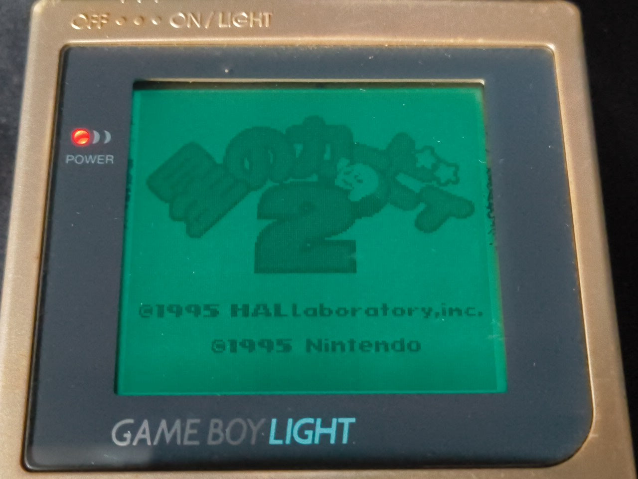 Used, Nintendo Gameboy Light Gold color console MGB-101 w/Game, Working-h0228-