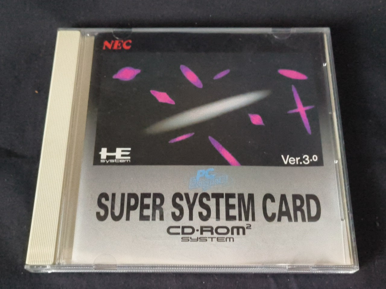 Super System Card Ver. 3.0 Hu-Card, manual, case PC Engine(Turbografx-16)-h0304-