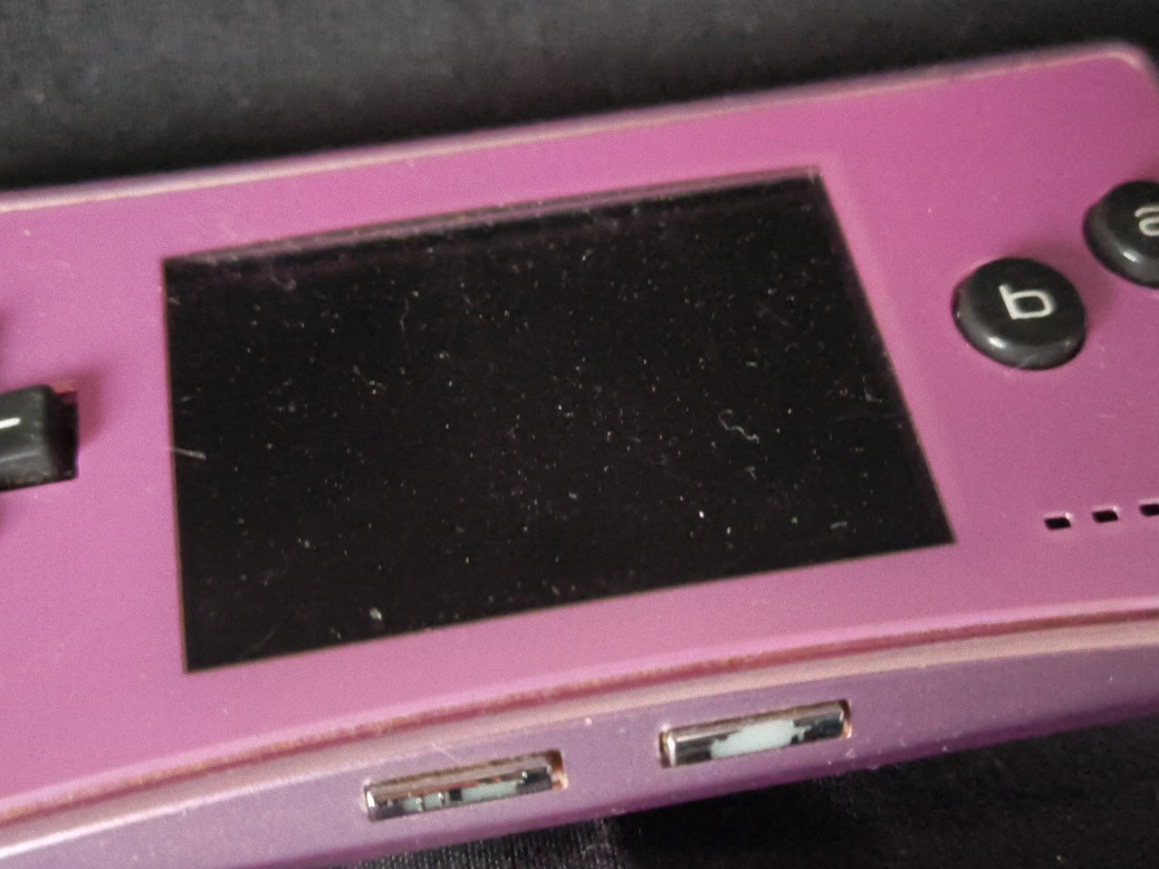 JUNK/Broken Nintendo Gameboy Micro Purple color Edition console OXY-001-h0304-