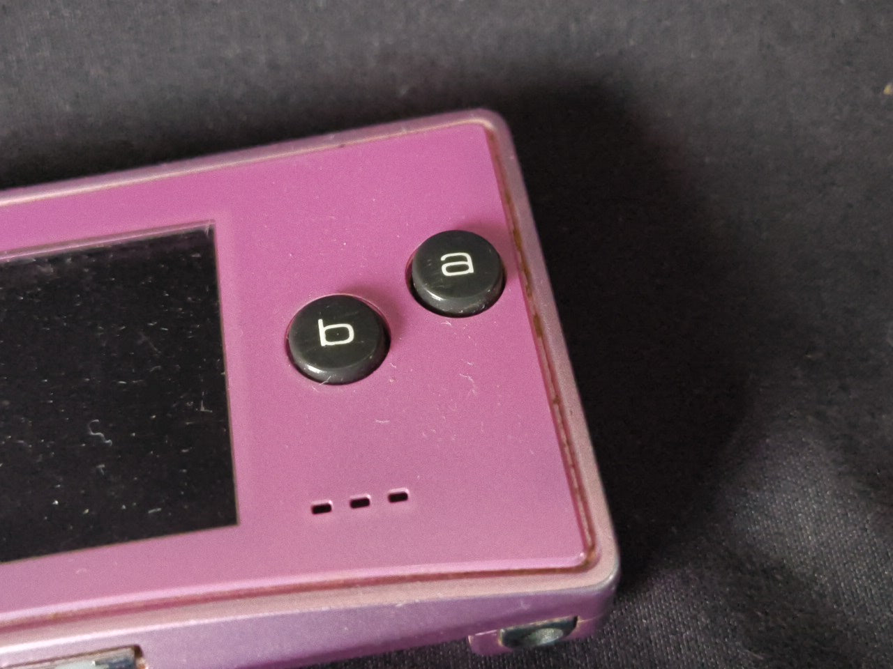 JUNK/Broken Nintendo Gameboy Micro Purple color Edition console OXY-001-h0304-