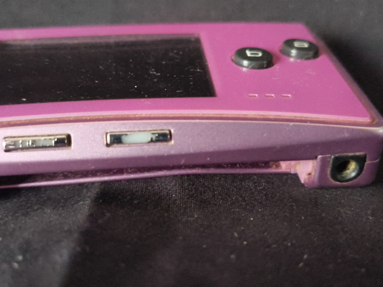 JUNK/Broken Nintendo Gameboy Micro Purple color Edition console OXY-001-h0304-