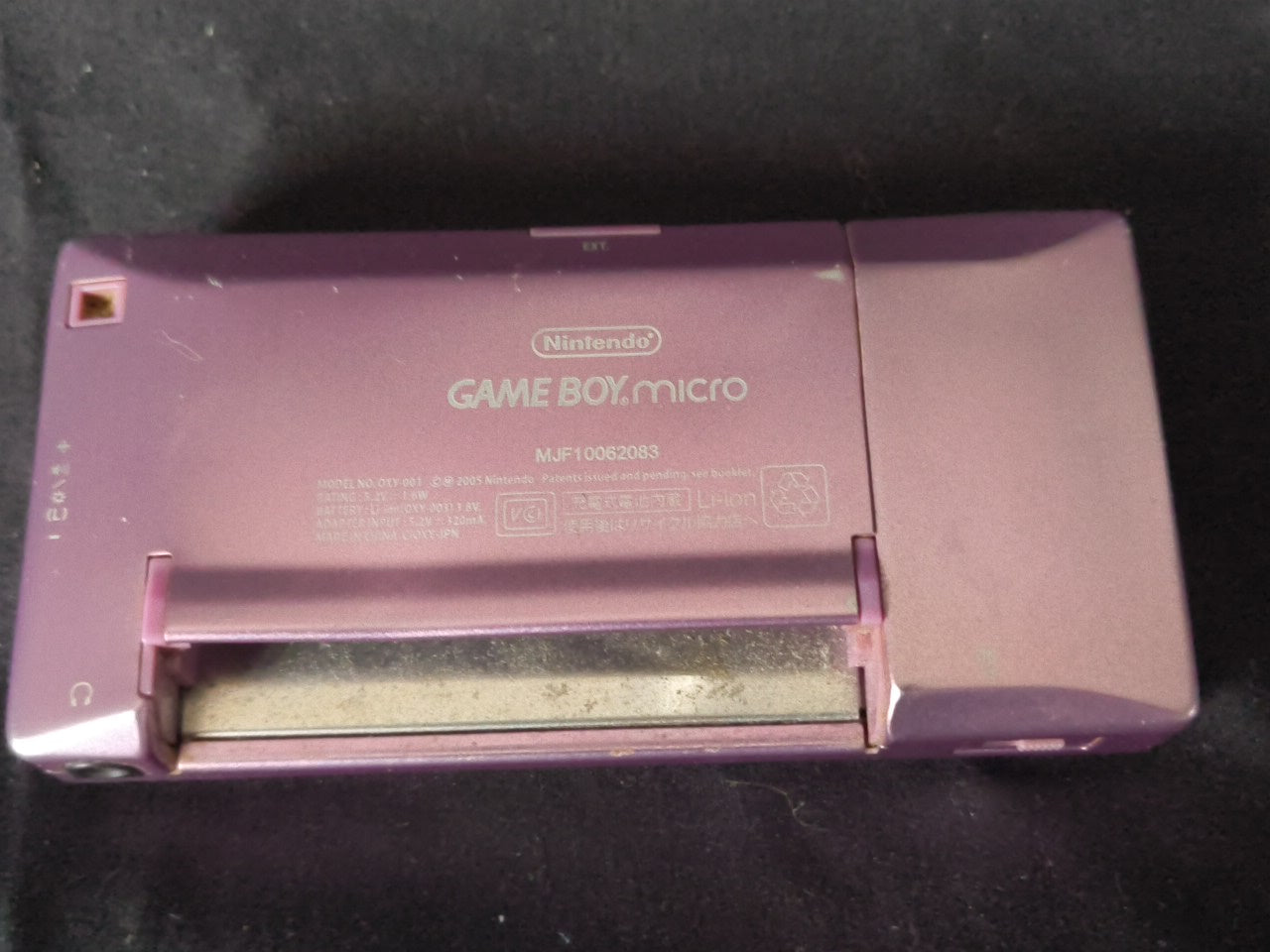 JUNK/Broken Nintendo Gameboy Micro Purple color Edition console OXY-001-h0304-