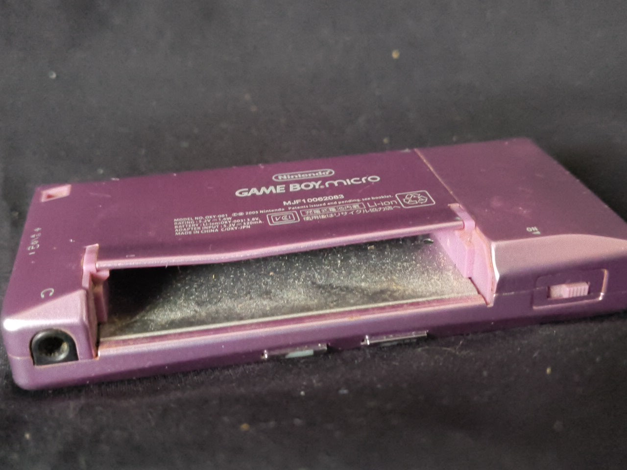 JUNK/Broken Nintendo Gameboy Micro Purple color Edition console OXY-001-h0304-