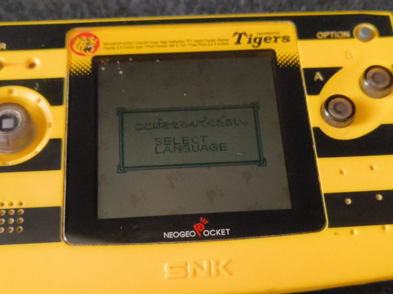 SNK NEOGEO POCKET Color Ganbare Hanshin Tigers Version console, working-h0307-