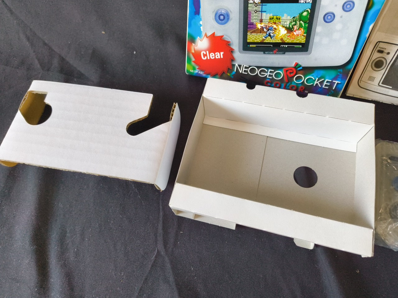 SNK NEOGEO POCKET Color Crystal White Console  W/Manual Box set, Working-h0307-