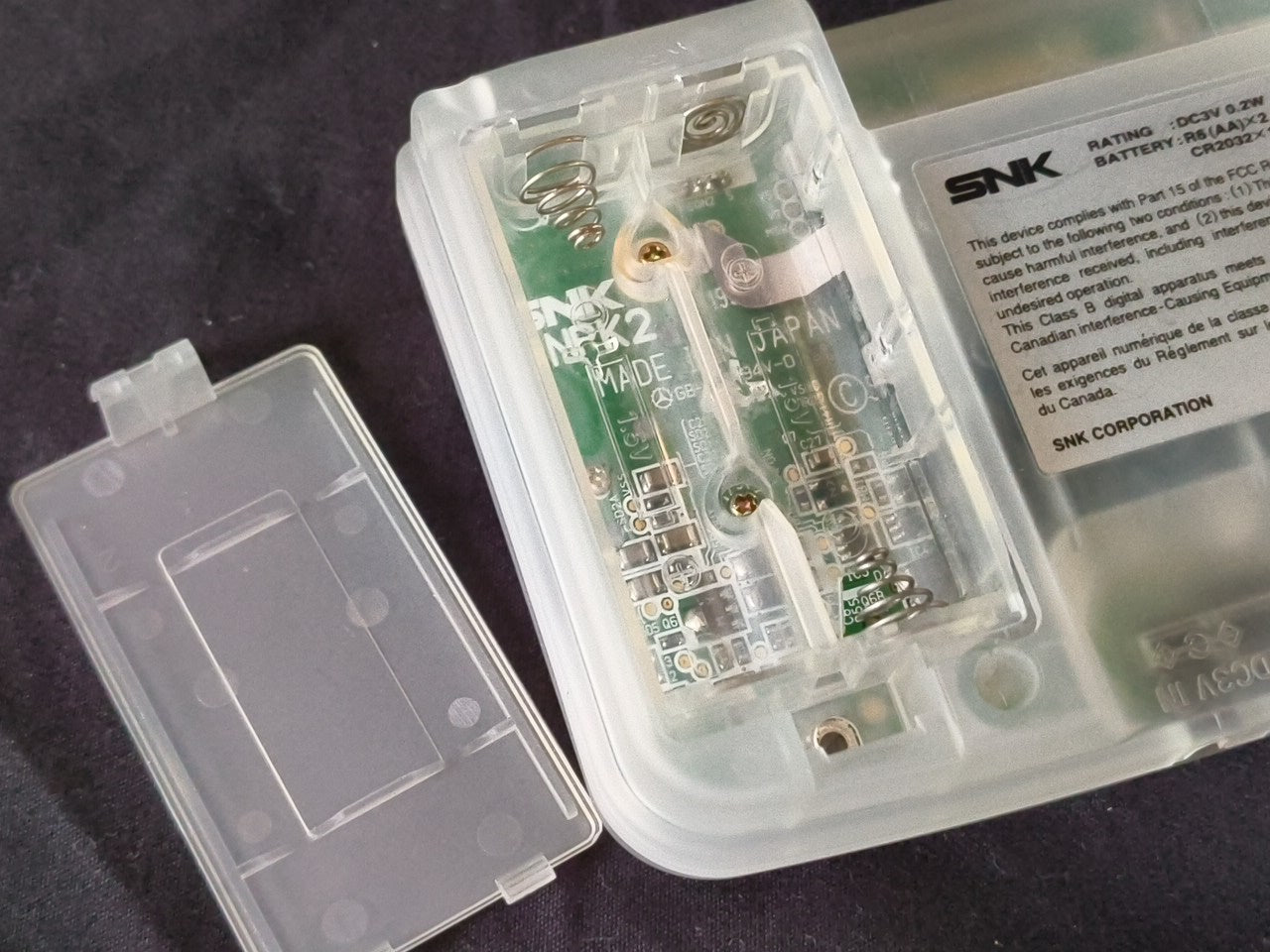 SNK NEOGEO POCKET Color Crystal White Console  W/Manual Box set, Working-h0307-