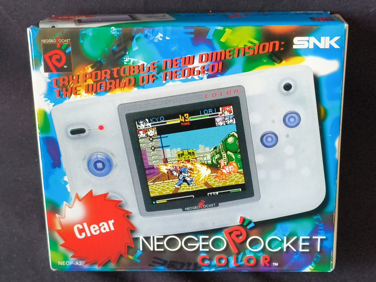 SNK NEOGEO POCKET Color Crystal White Console  W/Manual Box set, Working-h0307-