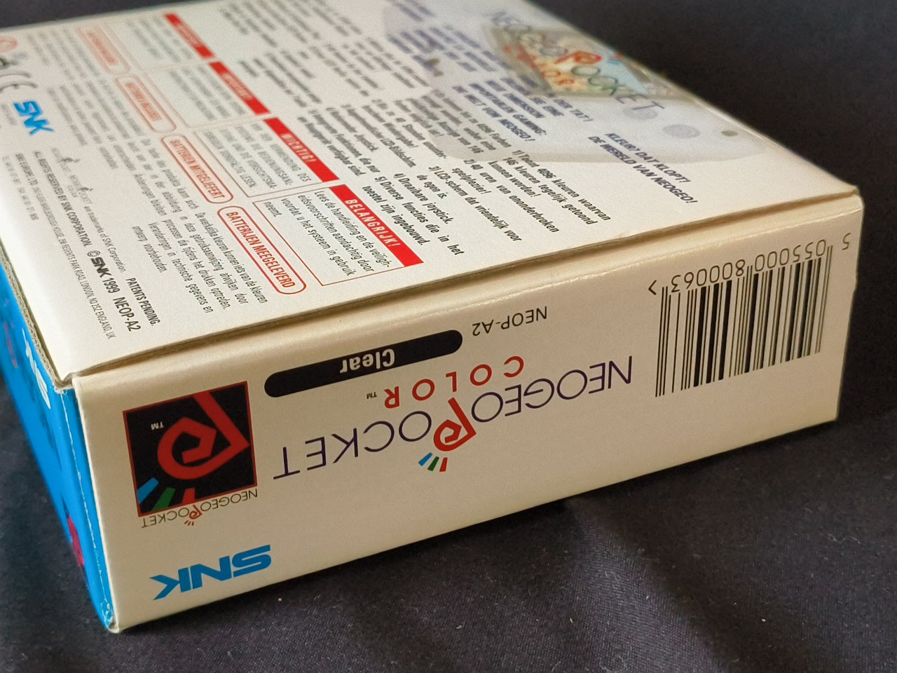 SNK NEOGEO POCKET Color Crystal White Console  W/Manual Box set, Working-h0307-
