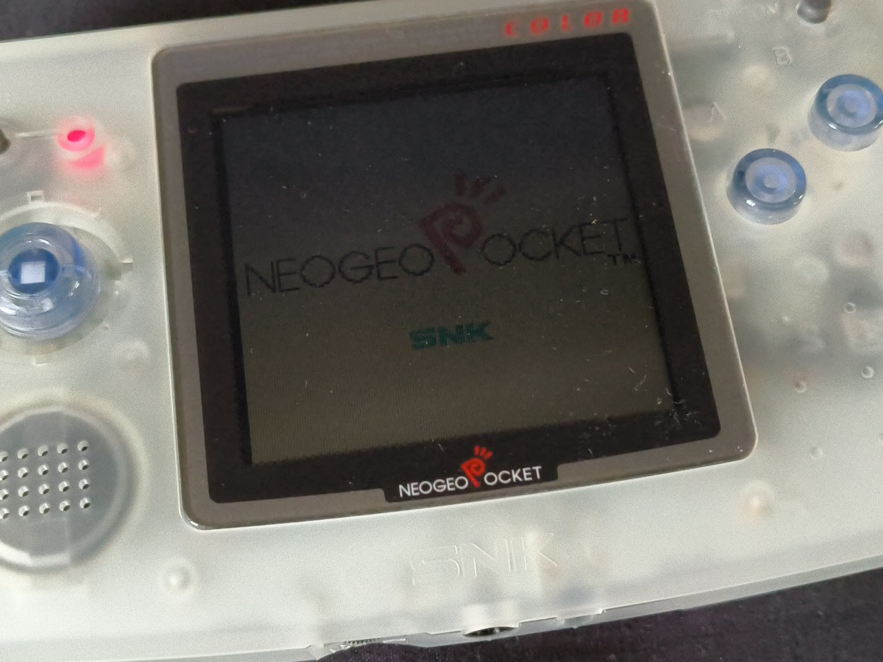 SNK NEOGEO POCKET Color Crystal White Console  W/Manual Box set, Working-h0307-