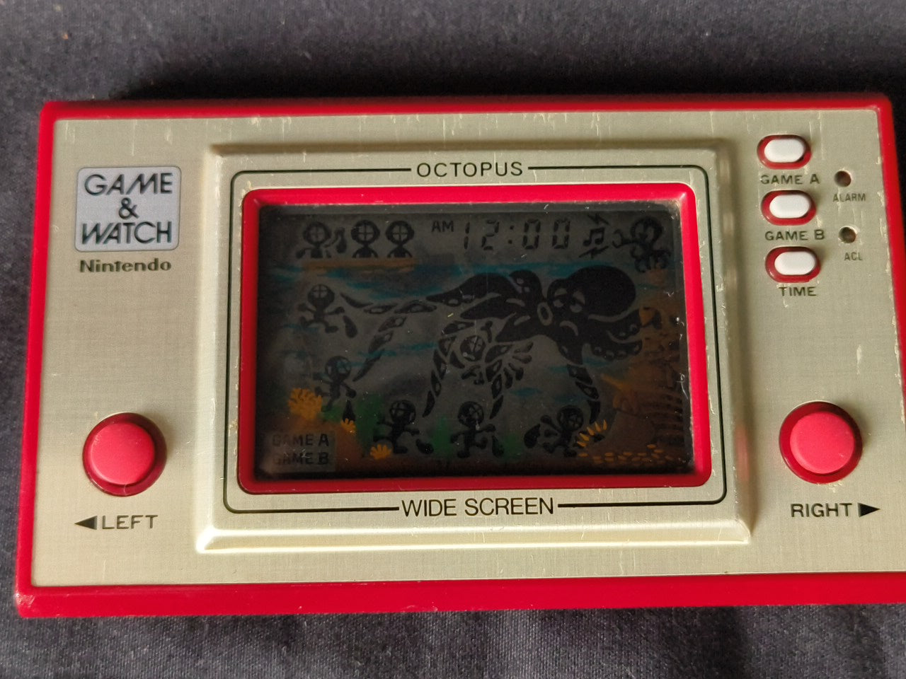 Vintage Nintendo Game & Watch Octopus OC-22 Handheld game /tested-h0307-