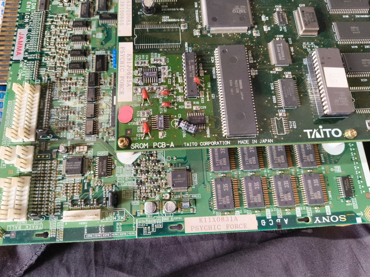 TAITO Psychic Force EX JAMMA Arcade Game PCB system Board set, working-h0314-