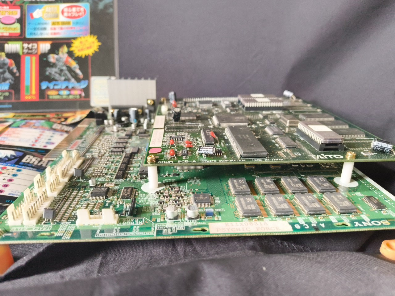 TAITO Psychic Force EX JAMMA Arcade Game PCB system Board set, working-h0314-
