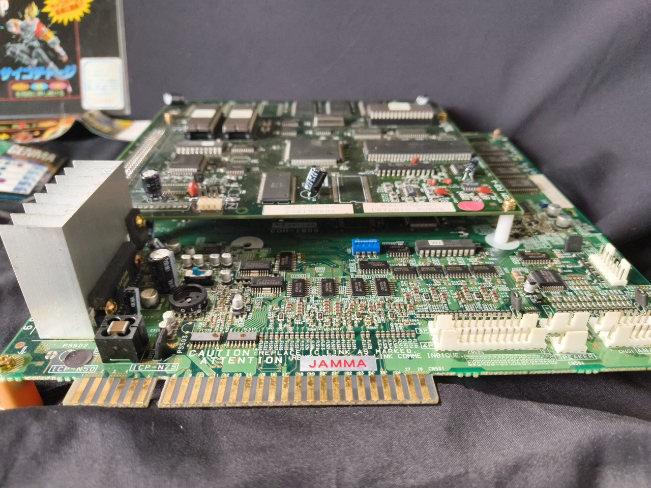 TAITO Psychic Force EX JAMMA Arcade Game PCB system Board set, working-h0314-