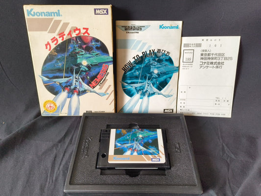 GRADIUS NEMESIS MSX/MSX2 Game Cartridge, Manual and Boxed set tested-h0314-